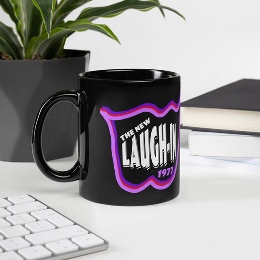 The New Laugh-In Logo Black Glossy Mug