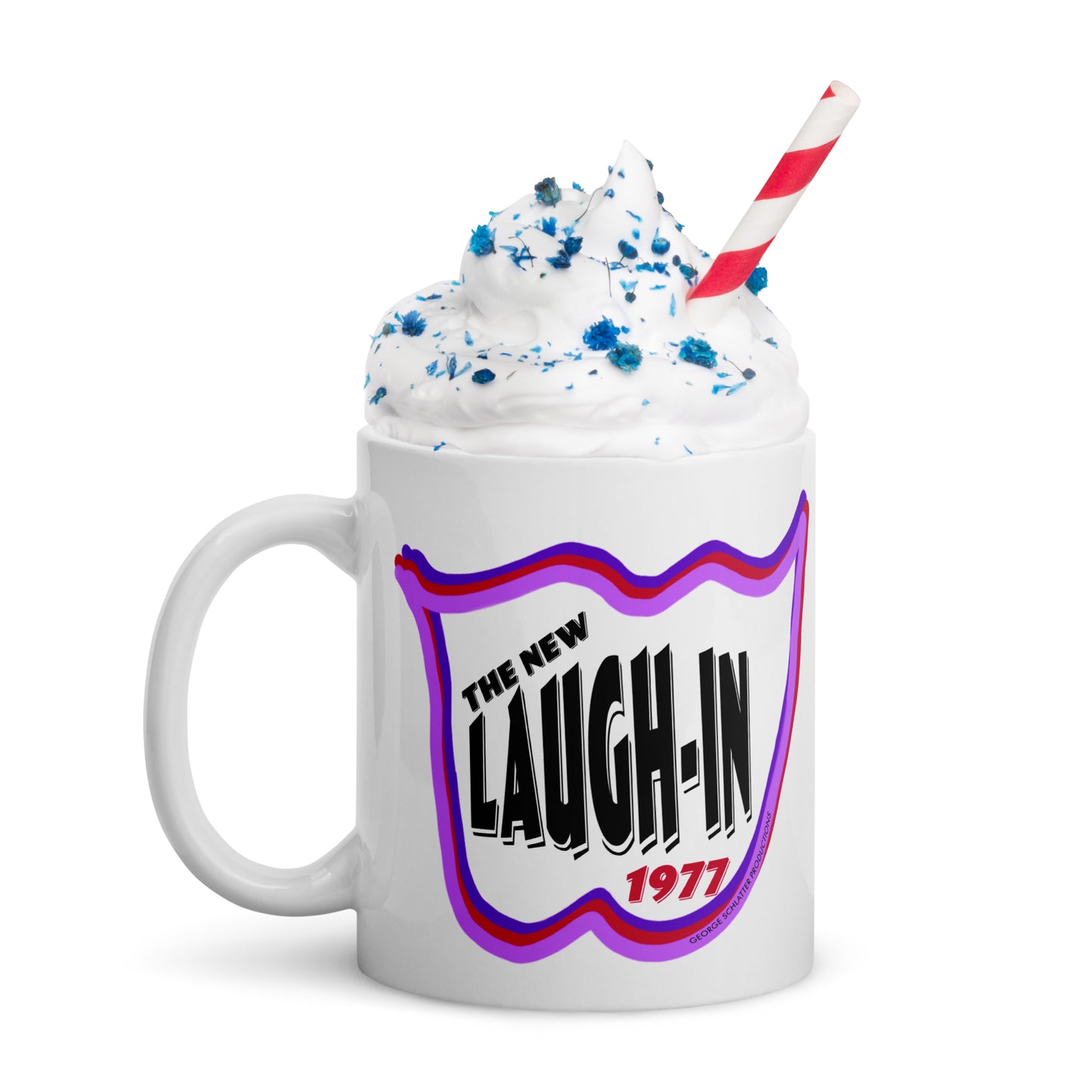 The New Laugh-In Logo White Glossy Mug