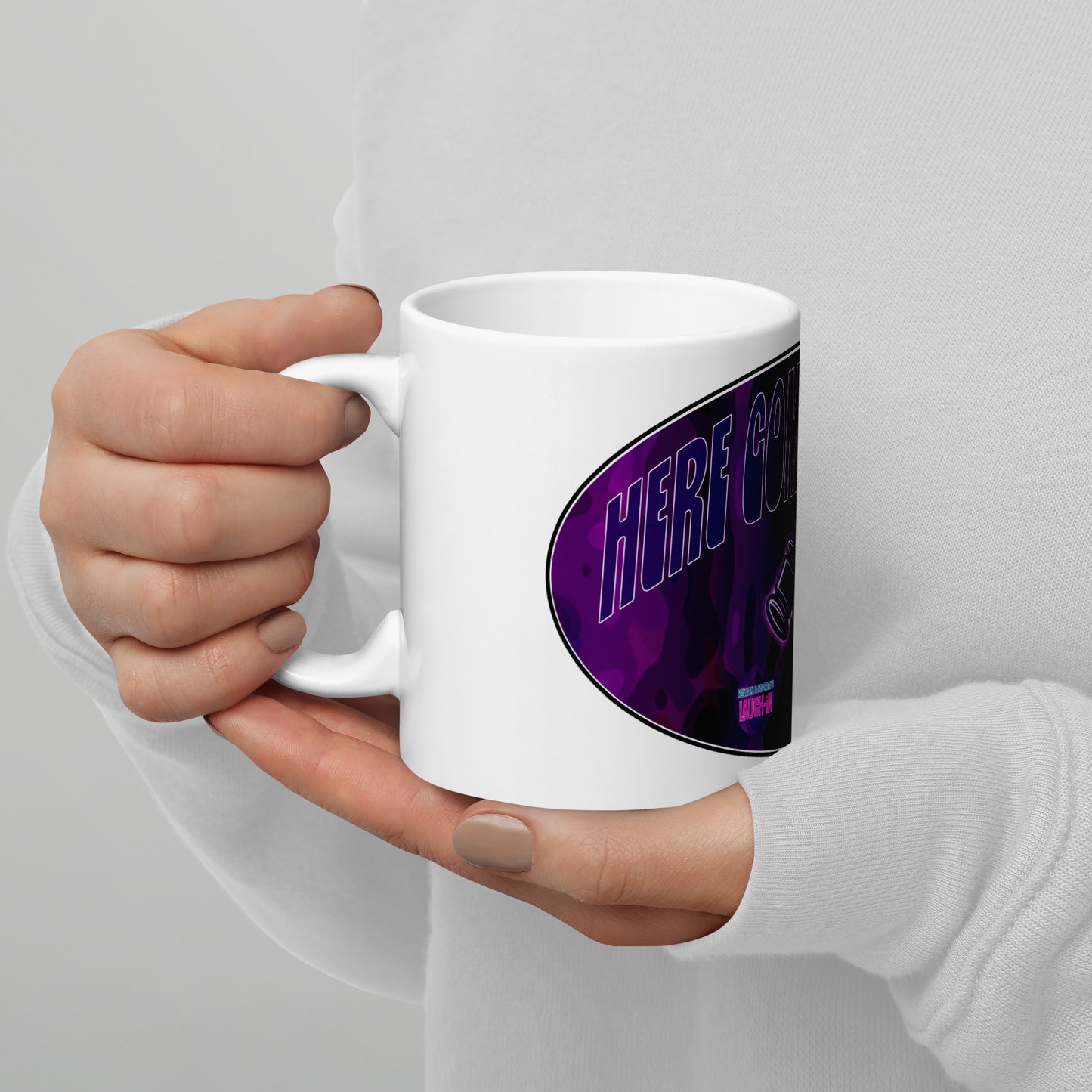 Here Come Da Judge - Purple - White Glossy Mug - Rowan & Martin's Laugh-In