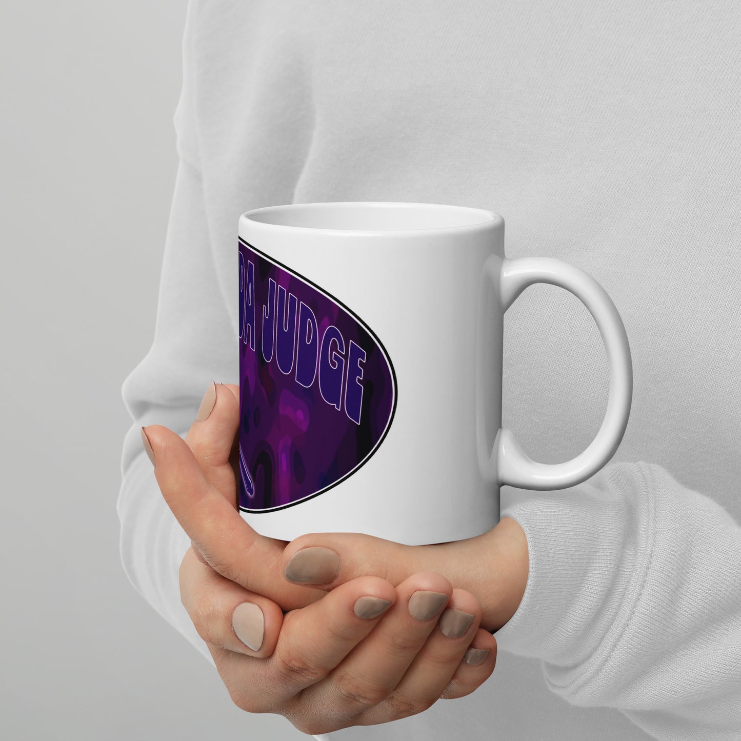 Here Come Da Judge - Purple - White Glossy Mug - Rowan & Martin's Laugh-In