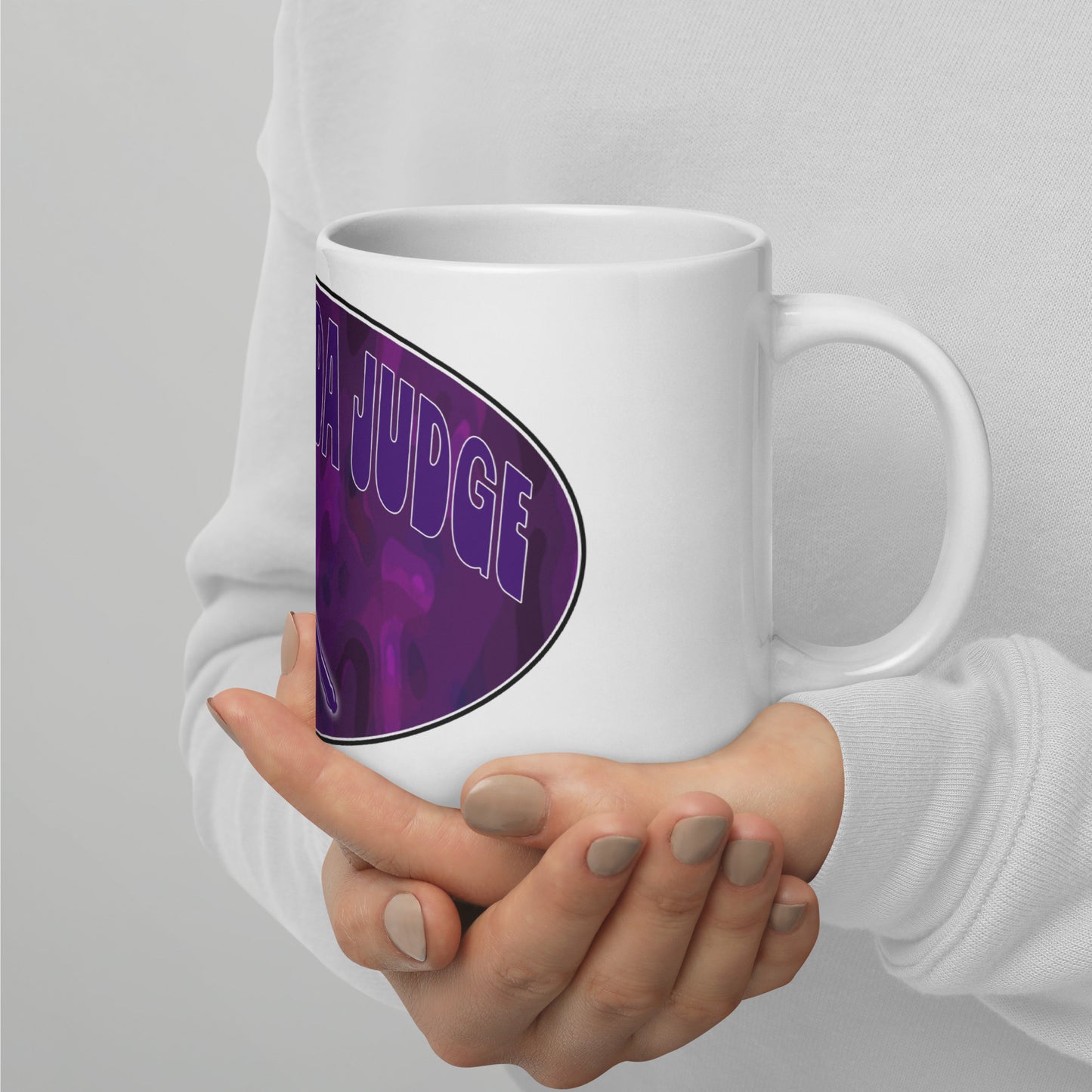 Here Come Da Judge - Purple - White Glossy Mug - Rowan & Martin's Laugh-In